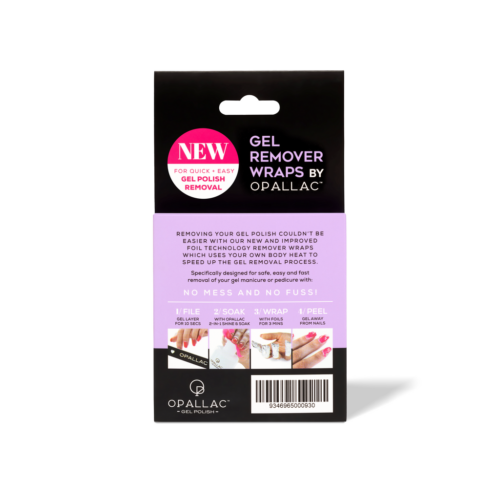 Load image into Gallery viewer, gel remover wraps, easy gel remover, gel remover at home, take off gels at home, gel remover foil wraps, gel removal at home, gel removal foils, gel foil wraps, how to remove gel polish, how to take off gel polish, gel polish kit, remove my gels at home, opallac gel remover, opallac, gel remover hack, gel removal hack, best gel polish, best gel remover
